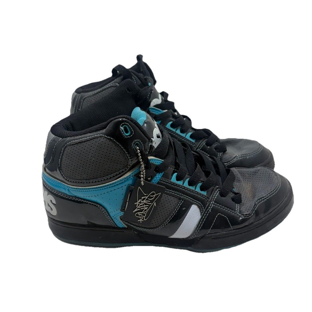 Rare Collector Y2K Osiris Bronx Pagoda Blue Blk White Skate Shoes Mens Size 10.5